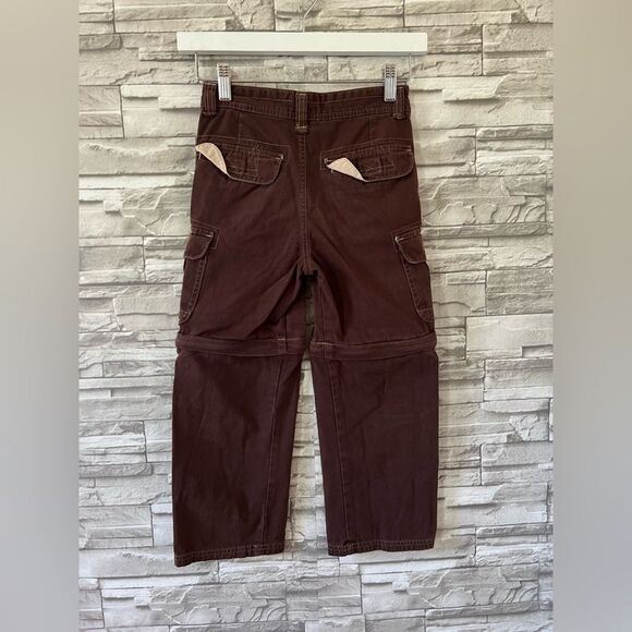 Carter’s || Vintage 90’s Burnt Chocolate Brown Cargo Boy Shorts Retro Pants Sz 7 - Picture 2 of 9